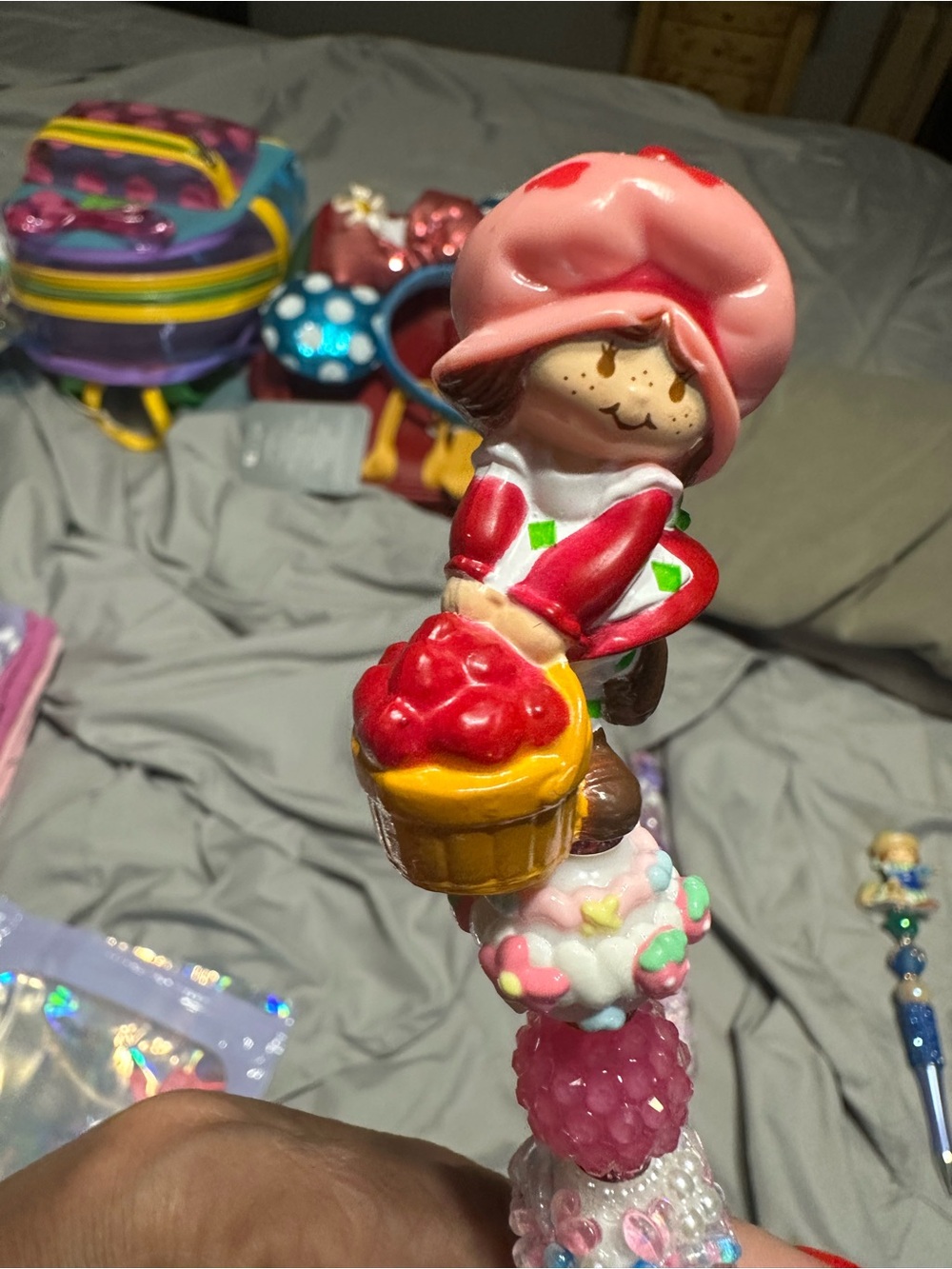 Strawberry shortcake beaded pen.